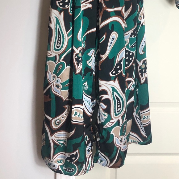 NEW Women's Green &Black Print split wide legs set Size Small - Picture 7 of 8